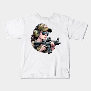 Tactical Girl Kids T-Shirt